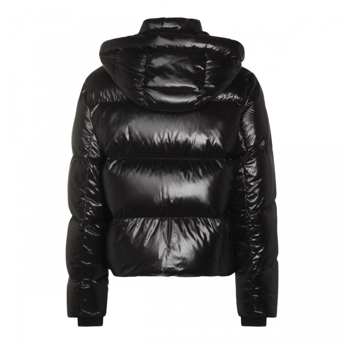 BLACK NYLON DOWN JACKET 2