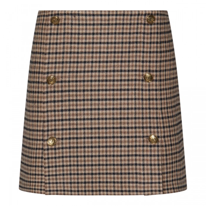 BEIGE WOOL SKIRT