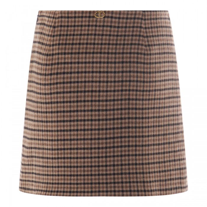 BEIGE WOOL SKIRT 2