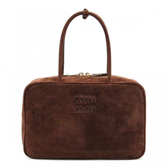 DARK BROWN LEATHER BEAU TOP...