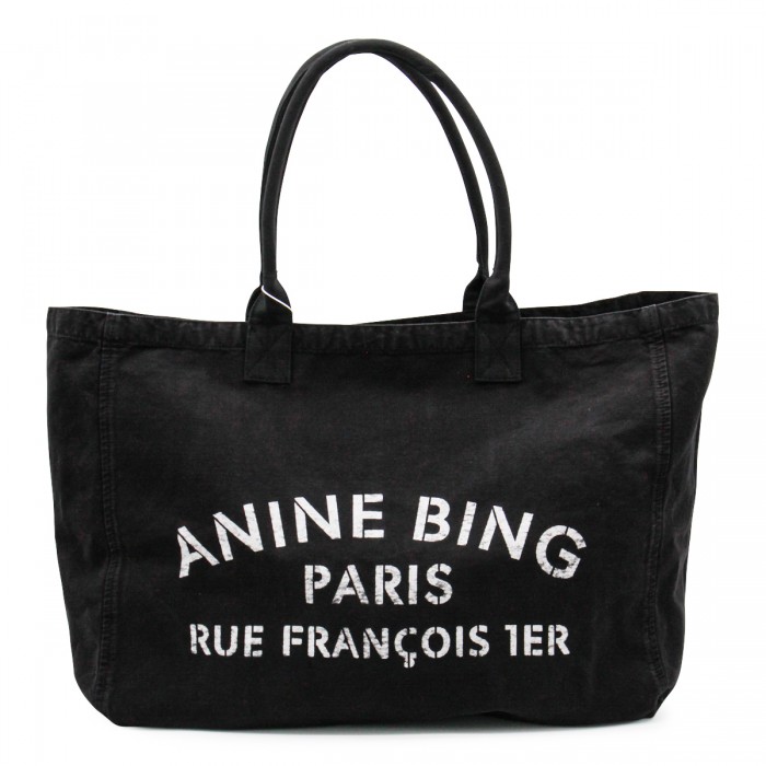 BLACK COTTON TOTES