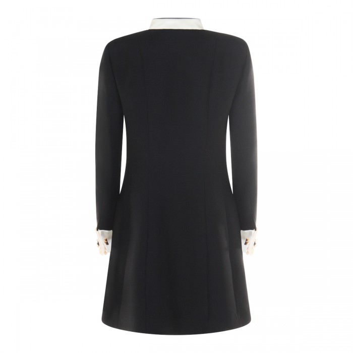 BLACK WOOL MINI DRESS 2