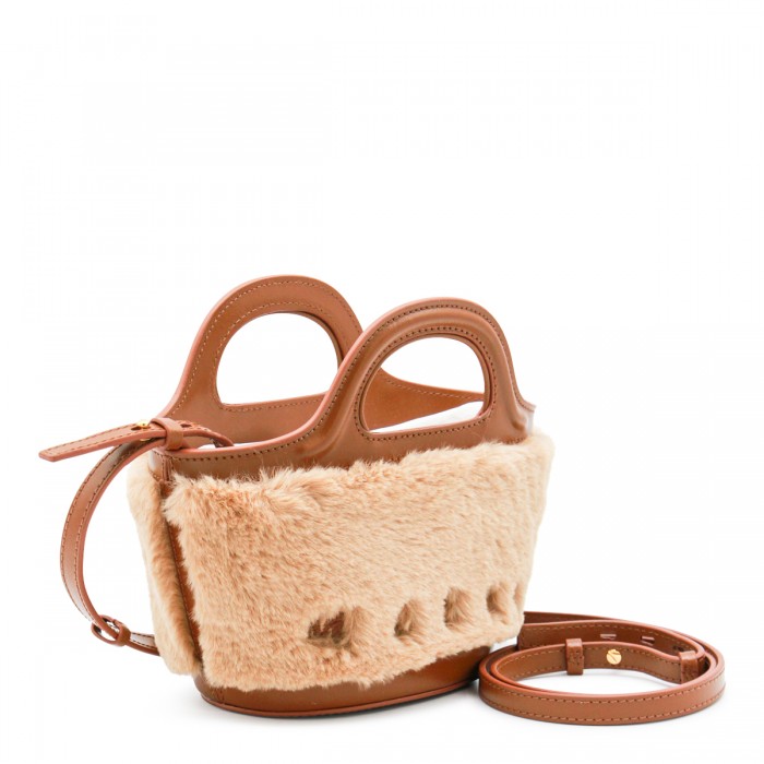 BROWN LEATHER TOP HANDLE BAG 2