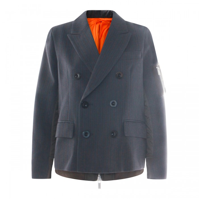 DARK GREY WOOL BLAZER