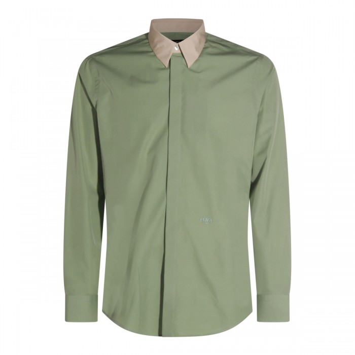 GREEN SILK SHIRT