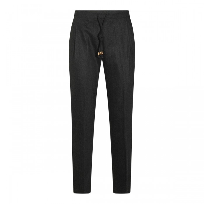 BLACK WOOL PANTS