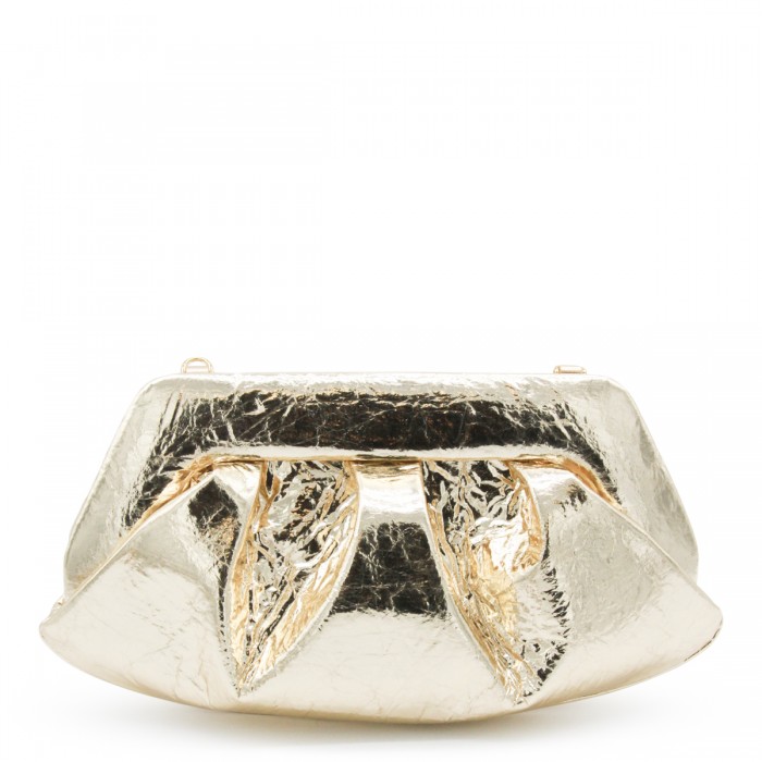 GOLD LEATHER EMERA CLUTCH