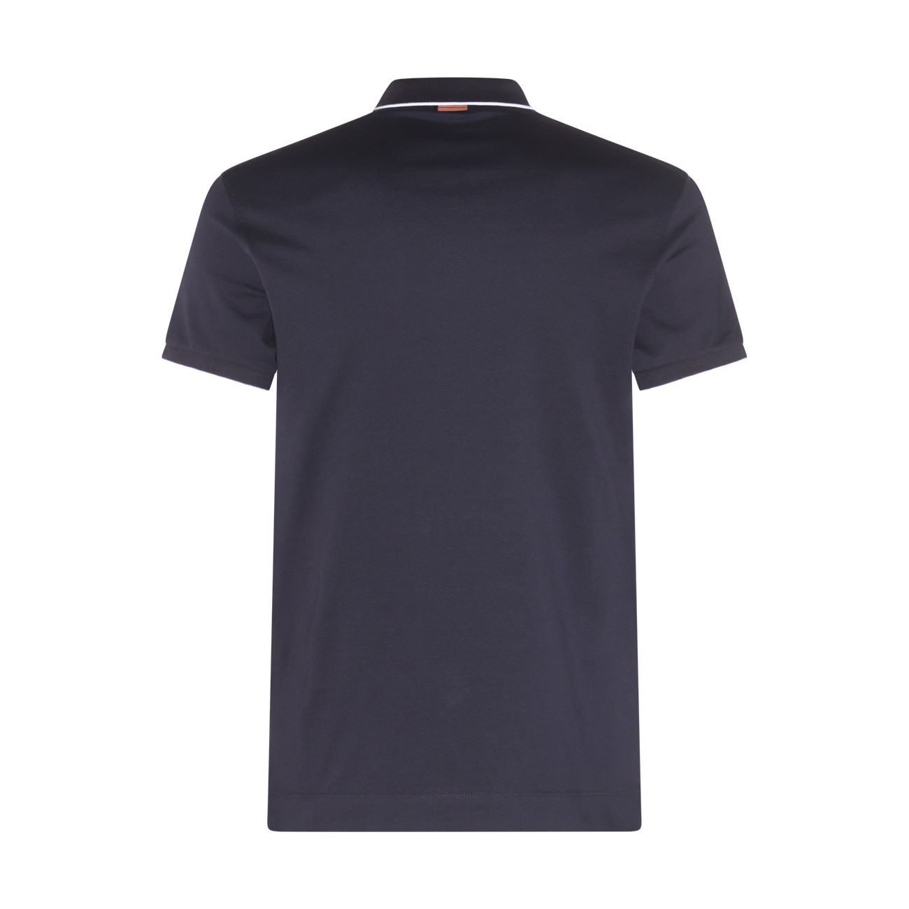 NAVY BLUE AND WHITE COTTON POLO SHIRT NAVY BLUE AND WHITE COTTON POLO SHIRT