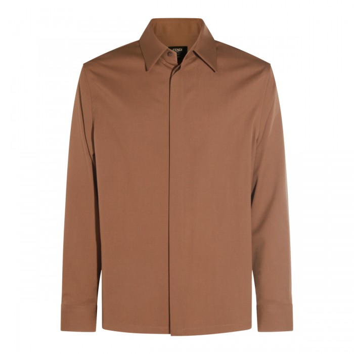 BROWN WOOL SHIRT