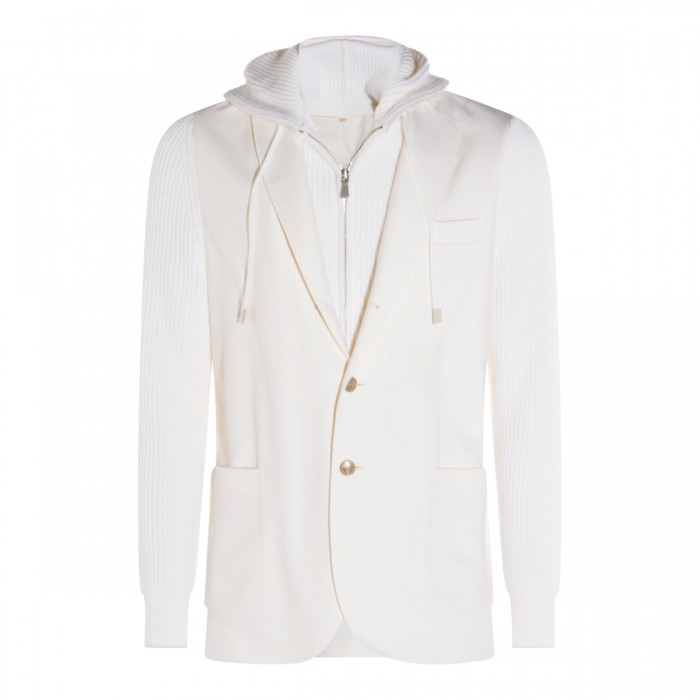 WHITE WOOL BLAZER