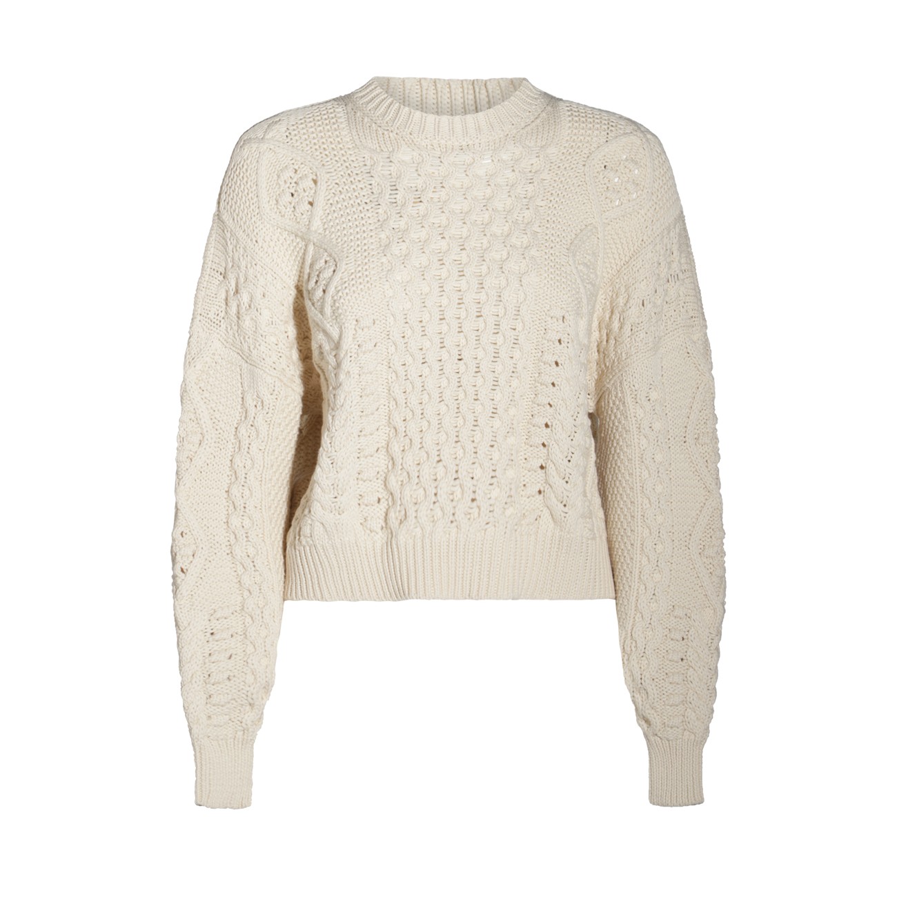 LIGHT BEIGE COTTON BLEND JUMPER LIGHT BEIGE COTTON BLEND JUMPER