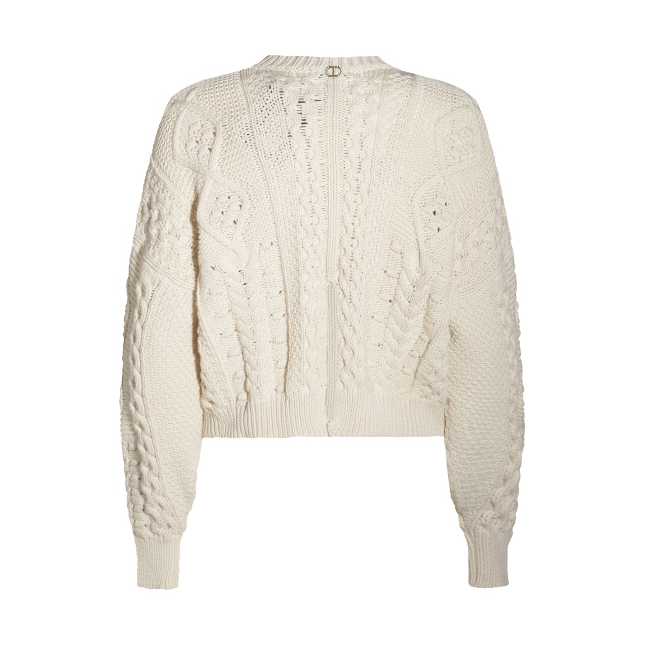 LIGHT BEIGE COTTON BLEND JUMPER LIGHT BEIGE COTTON BLEND JUMPER