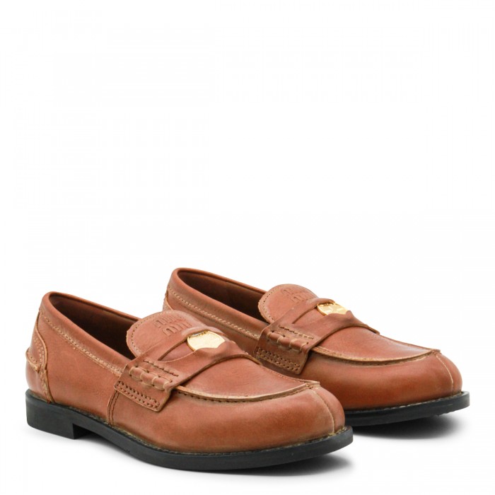 BROWN LEATHER LOAFERS 2