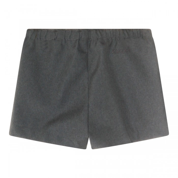 GREY WOOL SHORTS 2