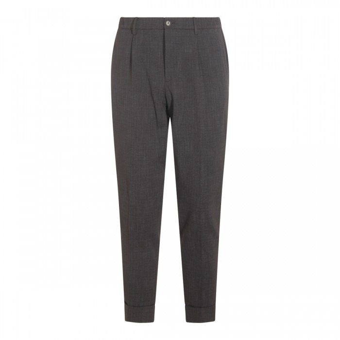 DARK GREY VISCOSE PANTS