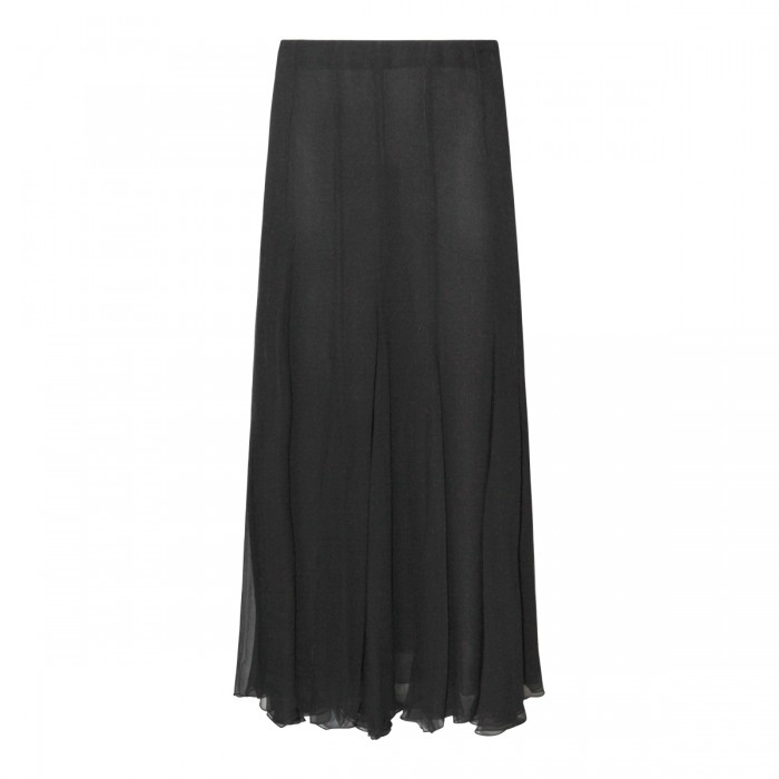 BLACK SILK SKIRT