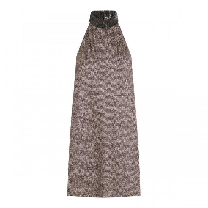 BROWN WOOL DRESS