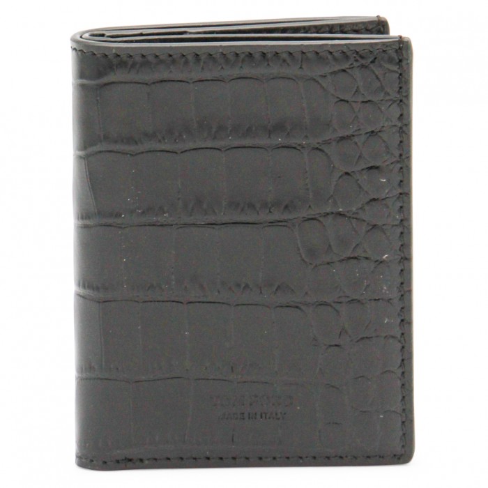 BLACK LEATHER CARD HOLDER