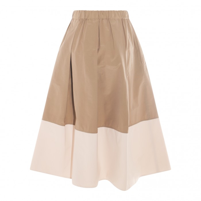 BROWN AND CREAM COTTON SKIRT 2