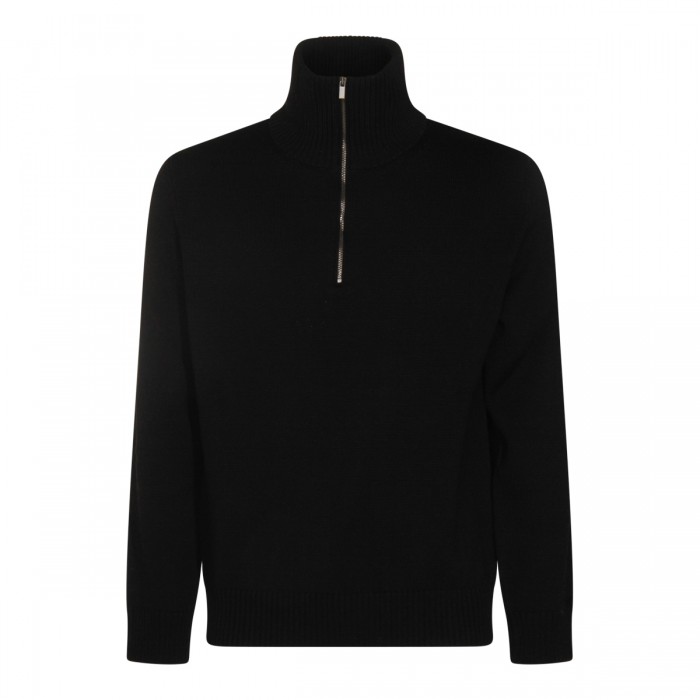 BLACK WOOL KNITWEAR