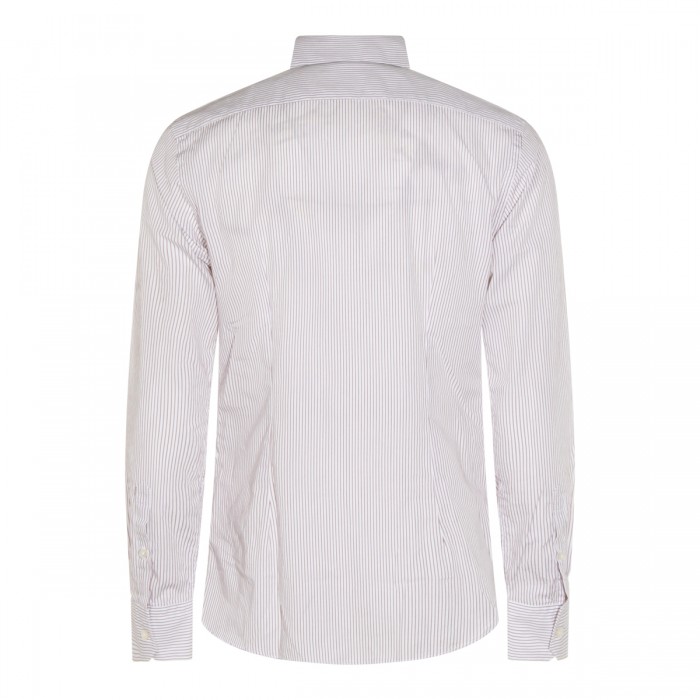 WHITE AND BROWN COTTON SHIRT 2