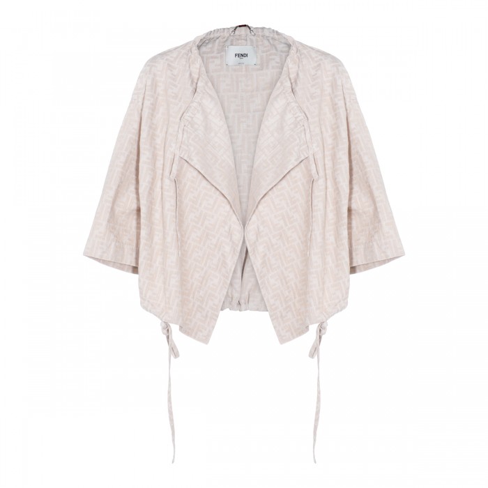 BEIGE COTTON CASUAL JACKET