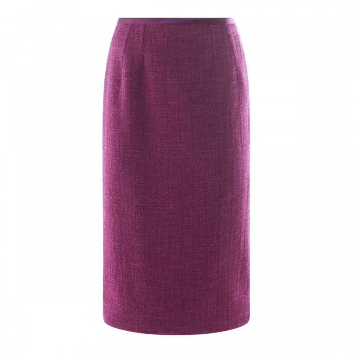 PURPLE COTTON MIDI SKIRT
