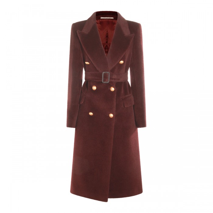 BORDEAUX WOOL COAT