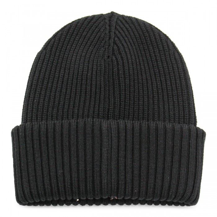 BLACK WOOL BEANIE 2