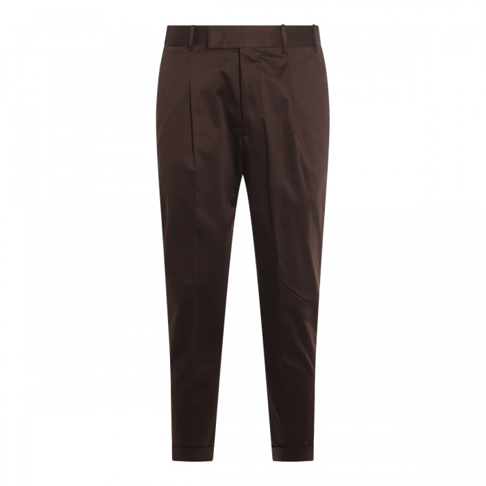 DARK BROWN COTTON PANTS