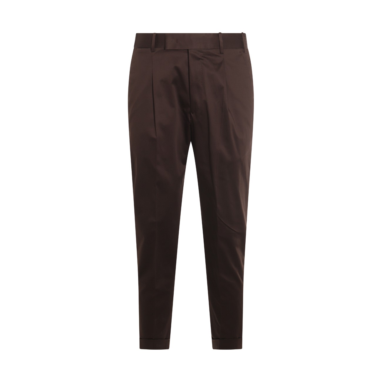 DARK BROWN COTTON PANTS DARK BROWN COTTON PANTS