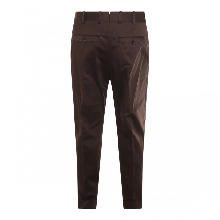DARK BROWN COTTON PANTS 2