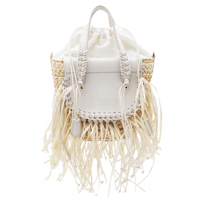 WHITE LEATHER HABANERA...