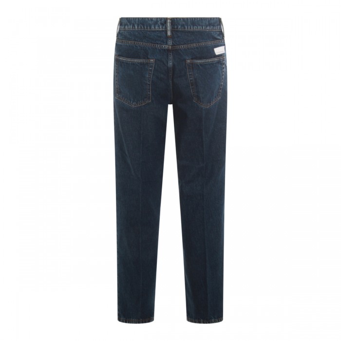 DARK BLUE COTTON JEANS 2