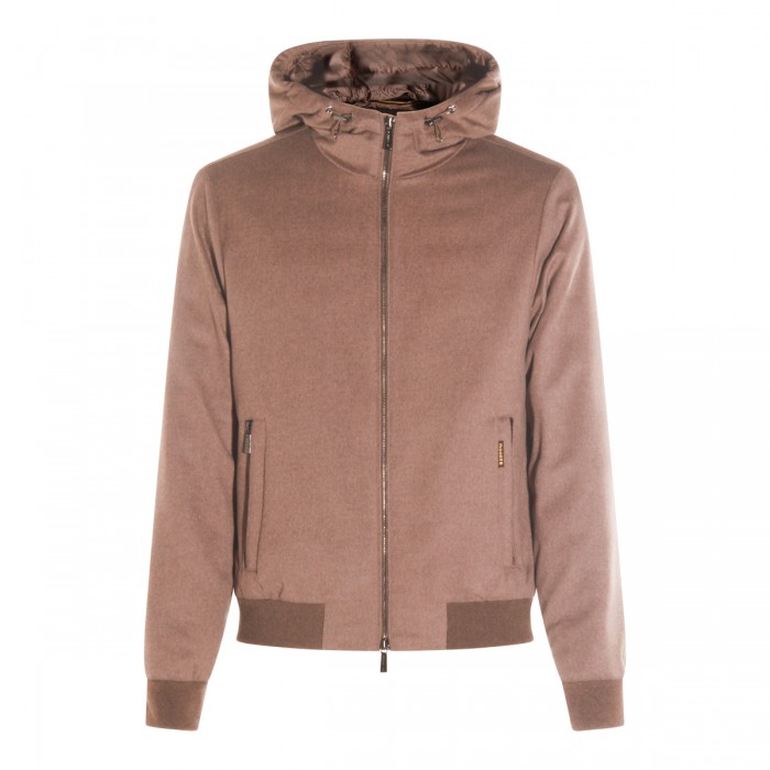 BROWN WOOL ONIRO DOWN JACKET