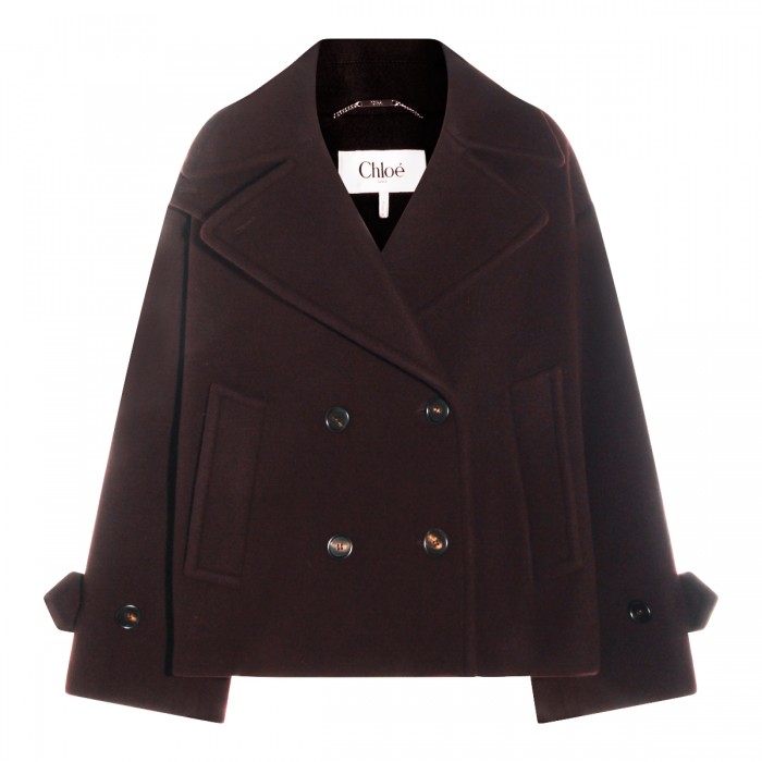 DEEP PURPLE WOOL COAT