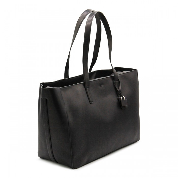 BLACK LEATHER TOTE 2