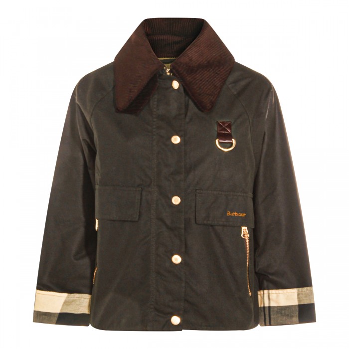 GREEN COTTON CASUAL JACKET