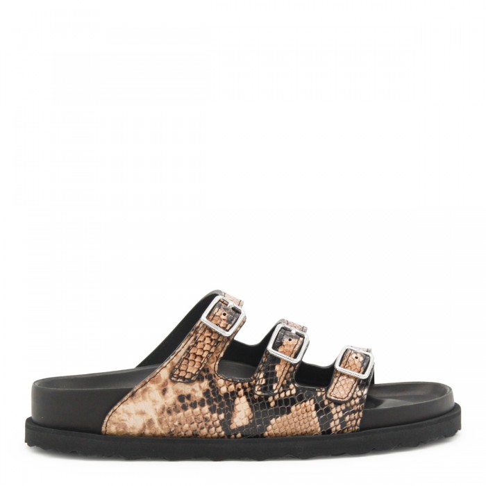 BEIGE LEATHER FLORIDA SNAKE...