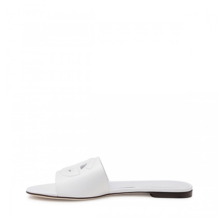 WHITE LEATHER MILLENIALS FLATS 2