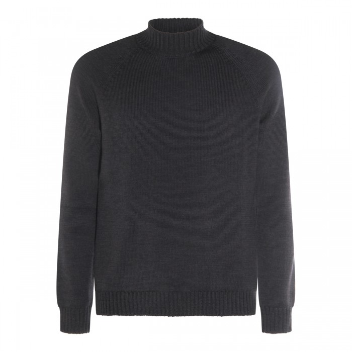 BLACK WOOL KNITWEAR
