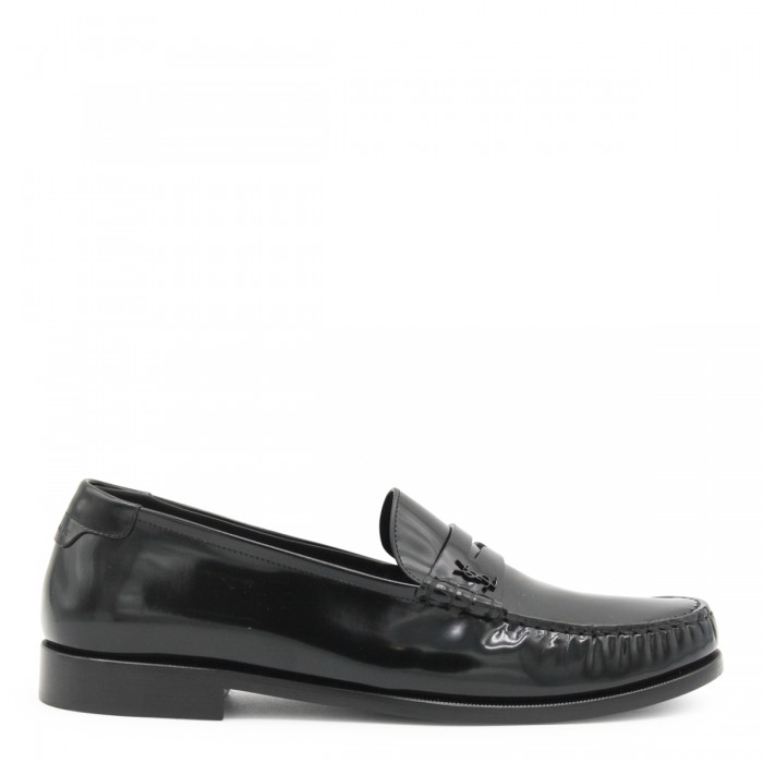 BLACK LEATHER LOAFERS