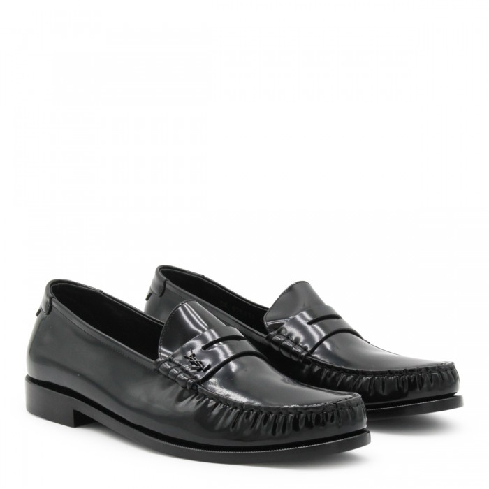 BLACK LEATHER LOAFERS 2