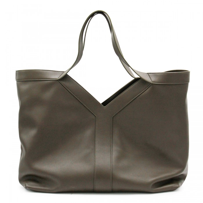 GREEN LEATHER BIG TOTE Y BAG