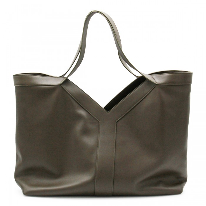 GREEN LEATHER BIG TOTE Y BAG 2