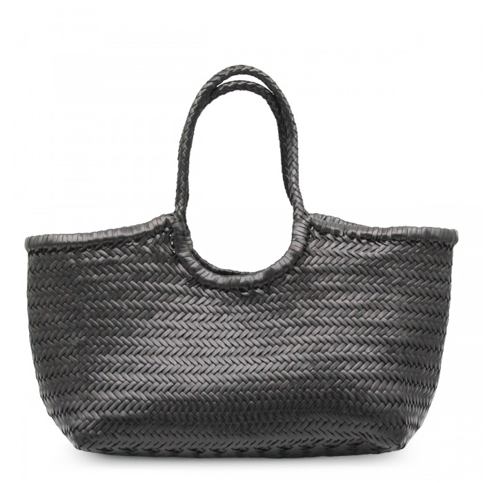 BLACK LEATHER NANTUCKET BIG...