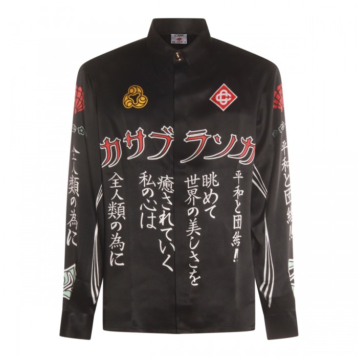 BLACK SILK SHIRT