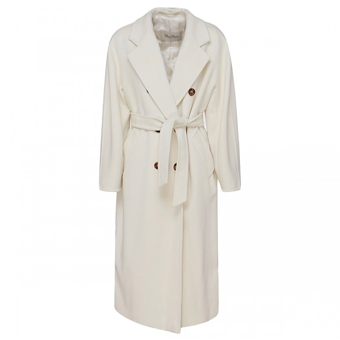 WHITE WOOL MADAME COAT