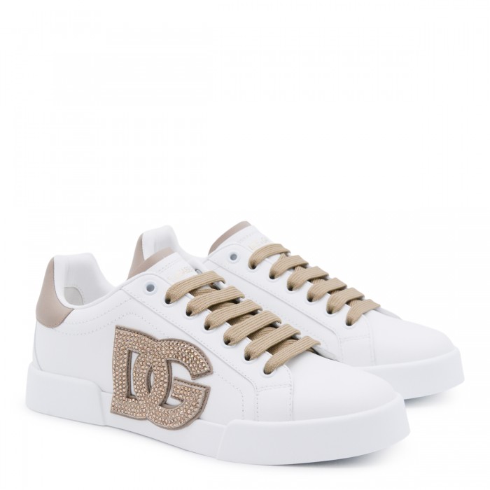 WHITE AND BEIGE LEATHER... 2