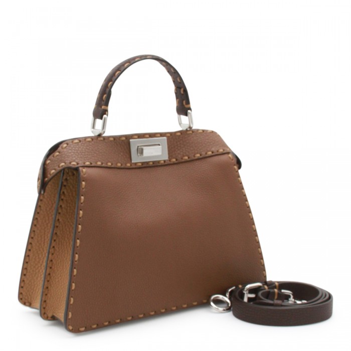 BROWN LEATHER PEEKABOO TOP... 2